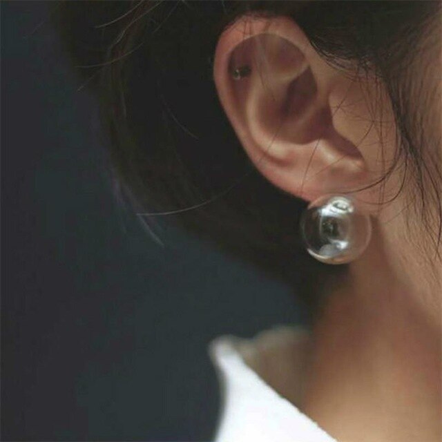 Korean Earrings Fashion Jewelry Simple And Elegant Glass Transparent Foam Handmade Personalityy Earrings For Women Wholesale
