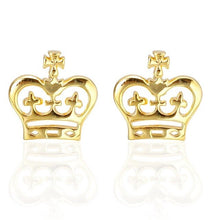 Load image into Gallery viewer, Quality Crystal Square/Round Cufflinks for mens gold  black flower/Crown/ cufflinks Top brand men&#39;s French shirt cufflinks

