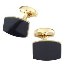 Load image into Gallery viewer, Quality Crystal Square/Round Cufflinks for mens gold  black flower/Crown/ cufflinks Top brand men&#39;s French shirt cufflinks
