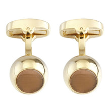 Load image into Gallery viewer, Quality Crystal Square/Round Cufflinks for mens gold  black flower/Crown/ cufflinks Top brand men&#39;s French shirt cufflinks
