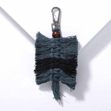 Load image into Gallery viewer, Girlgo Tassel Macrame Keychains for Women Boho Handmade Fiberlove key Holder Keyring Macrame Bag Charm Car Hanging Jewelry Gifts
