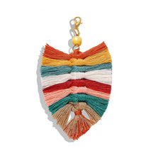 Load image into Gallery viewer, Girlgo Tassel Macrame Keychains for Women Boho Handmade Fiberlove key Holder Keyring Macrame Bag Charm Car Hanging Jewelry Gifts
