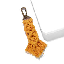 Load image into Gallery viewer, Girlgo Tassel Macrame Keychains for Women Boho Handmade Fiberlove key Holder Keyring Macrame Bag Charm Car Hanging Jewelry Gifts
