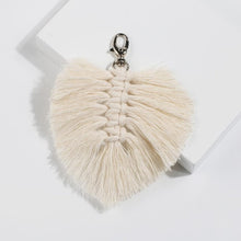 Load image into Gallery viewer, Girlgo Tassel Macrame Keychains for Women Boho Handmade Fiberlove key Holder Keyring Macrame Bag Charm Car Hanging Jewelry Gifts
