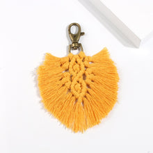 Load image into Gallery viewer, Girlgo Tassel Macrame Keychains for Women Boho Handmade Fiberlove key Holder Keyring Macrame Bag Charm Car Hanging Jewelry Gifts
