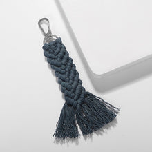 Load image into Gallery viewer, Girlgo Tassel Macrame Keychains for Women Boho Handmade Fiberlove key Holder Keyring Macrame Bag Charm Car Hanging Jewelry Gifts
