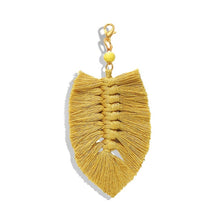 Load image into Gallery viewer, Girlgo Tassel Macrame Keychains for Women Boho Handmade Fiberlove key Holder Keyring Macrame Bag Charm Car Hanging Jewelry Gifts
