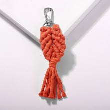 Load image into Gallery viewer, Girlgo Tassel Macrame Keychains for Women Boho Handmade Fiberlove key Holder Keyring Macrame Bag Charm Car Hanging Jewelry Gifts

