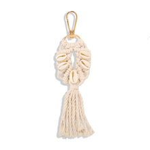 Load image into Gallery viewer, Girlgo Tassel Macrame Keychains for Women Boho Handmade Fiberlove key Holder Keyring Macrame Bag Charm Car Hanging Jewelry Gifts
