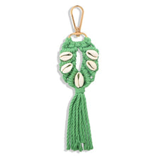 Load image into Gallery viewer, Girlgo Tassel Macrame Keychains for Women Boho Handmade Fiberlove key Holder Keyring Macrame Bag Charm Car Hanging Jewelry Gifts
