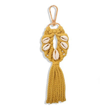 Load image into Gallery viewer, Girlgo Tassel Macrame Keychains for Women Boho Handmade Fiberlove key Holder Keyring Macrame Bag Charm Car Hanging Jewelry Gifts
