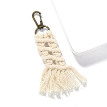Load image into Gallery viewer, Girlgo Tassel Macrame Keychains for Women Boho Handmade Fiberlove key Holder Keyring Macrame Bag Charm Car Hanging Jewelry Gifts

