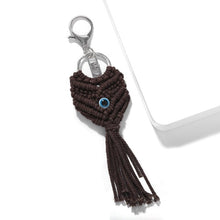 Load image into Gallery viewer, Girlgo Tassel Macrame Keychains for Women Boho Handmade Fiberlove key Holder Keyring Macrame Bag Charm Car Hanging Jewelry Gifts
