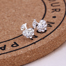 Load image into Gallery viewer, Recommend Cute Exquisite Simlated Pearl Crystal Stud Earring Butterfly Snowflake Star Triangle Crown Shape Earring

