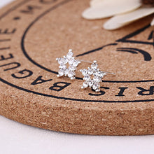Load image into Gallery viewer, Recommend Cute Exquisite Simlated Pearl Crystal Stud Earring Butterfly Snowflake Star Triangle Crown Shape Earring
