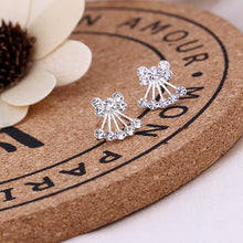 Load image into Gallery viewer, Recommend Cute Exquisite Simlated Pearl Crystal Stud Earring Butterfly Snowflake Star Triangle Crown Shape Earring
