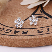 Load image into Gallery viewer, Recommend Cute Exquisite Simlated Pearl Crystal Stud Earring Butterfly Snowflake Star Triangle Crown Shape Earring
