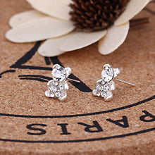 Load image into Gallery viewer, Recommend Cute Exquisite Simlated Pearl Crystal Stud Earring Butterfly Snowflake Star Triangle Crown Shape Earring
