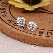 Load image into Gallery viewer, Recommend Cute Exquisite Simlated Pearl Crystal Stud Earring Butterfly Snowflake Star Triangle Crown Shape Earring
