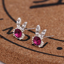 Load image into Gallery viewer, Recommend Cute Exquisite Simlated Pearl Crystal Stud Earring Butterfly Snowflake Star Triangle Crown Shape Earring
