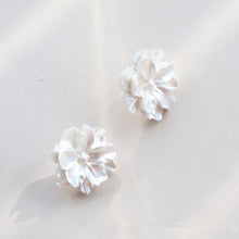 Load image into Gallery viewer, AOMU White Enamel Geometric Round Square Irregular Acrylic Calla Flower Stud Earrings for Women Girl Elegant Party Jewelry Gift
