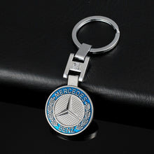 Load image into Gallery viewer, New for Mercedes benz accesorios llavero sólido ahuecado for Mercedes trigo coche Logo coche Llaveros de metal anuncio colgante
