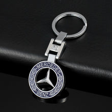 Load image into Gallery viewer, New for Mercedes benz accesorios llavero sólido ahuecado for Mercedes trigo coche Logo coche Llaveros de metal anuncio colgante
