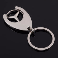Load image into Gallery viewer, New for Mercedes benz accesorios llavero sólido ahuecado for Mercedes trigo coche Logo coche Llaveros de metal anuncio colgante
