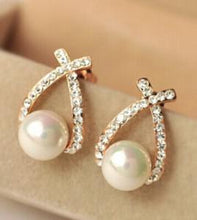 Load image into Gallery viewer, New Product Launch Fashion Korean Cute Red Cherry Leaf Beads Rhinestone Lovely Ear Stud Earrings Jewelry Earrings For Women Gift
