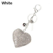 Load image into Gallery viewer, Romantic Dazzling Rhinestone Love Heart Charm Pendant Fringe Keychain Keyring Tassel Keychain Bag Pendant Keychain Car Keychain
