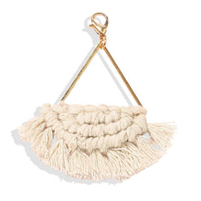 Load image into Gallery viewer, Girlgo Tassel Macrame Keychains for Women Boho Handmade Fiberlove key Holder Keyring Macrame Bag Charm Car Hanging Jewelry Gifts
