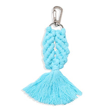 Load image into Gallery viewer, Girlgo Tassel Macrame Keychains for Women Boho Handmade Fiberlove key Holder Keyring Macrame Bag Charm Car Hanging Jewelry Gifts
